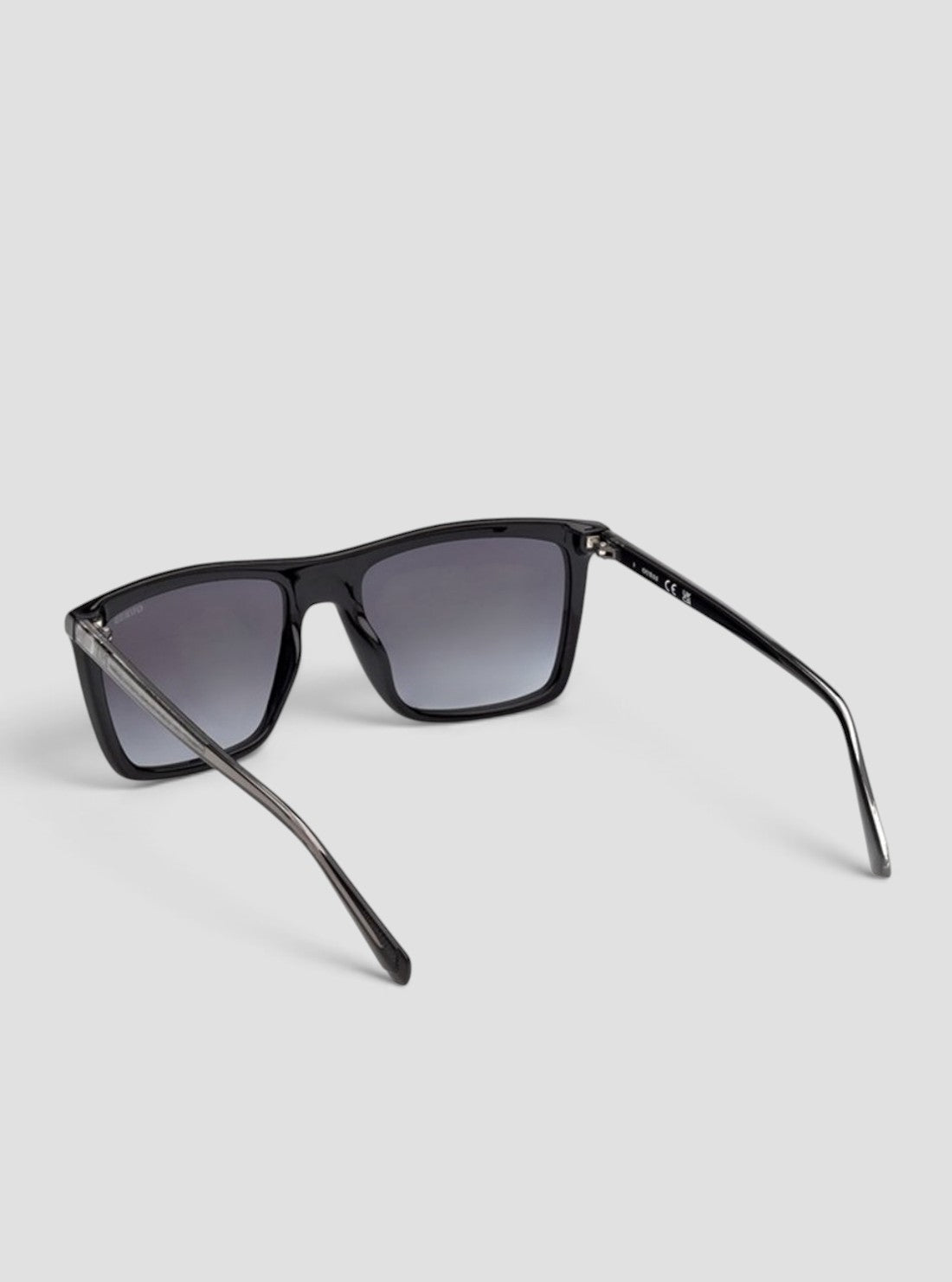 GUESS Accessories Shiny Black Square Sunglasses GU0031301B Back Side View2