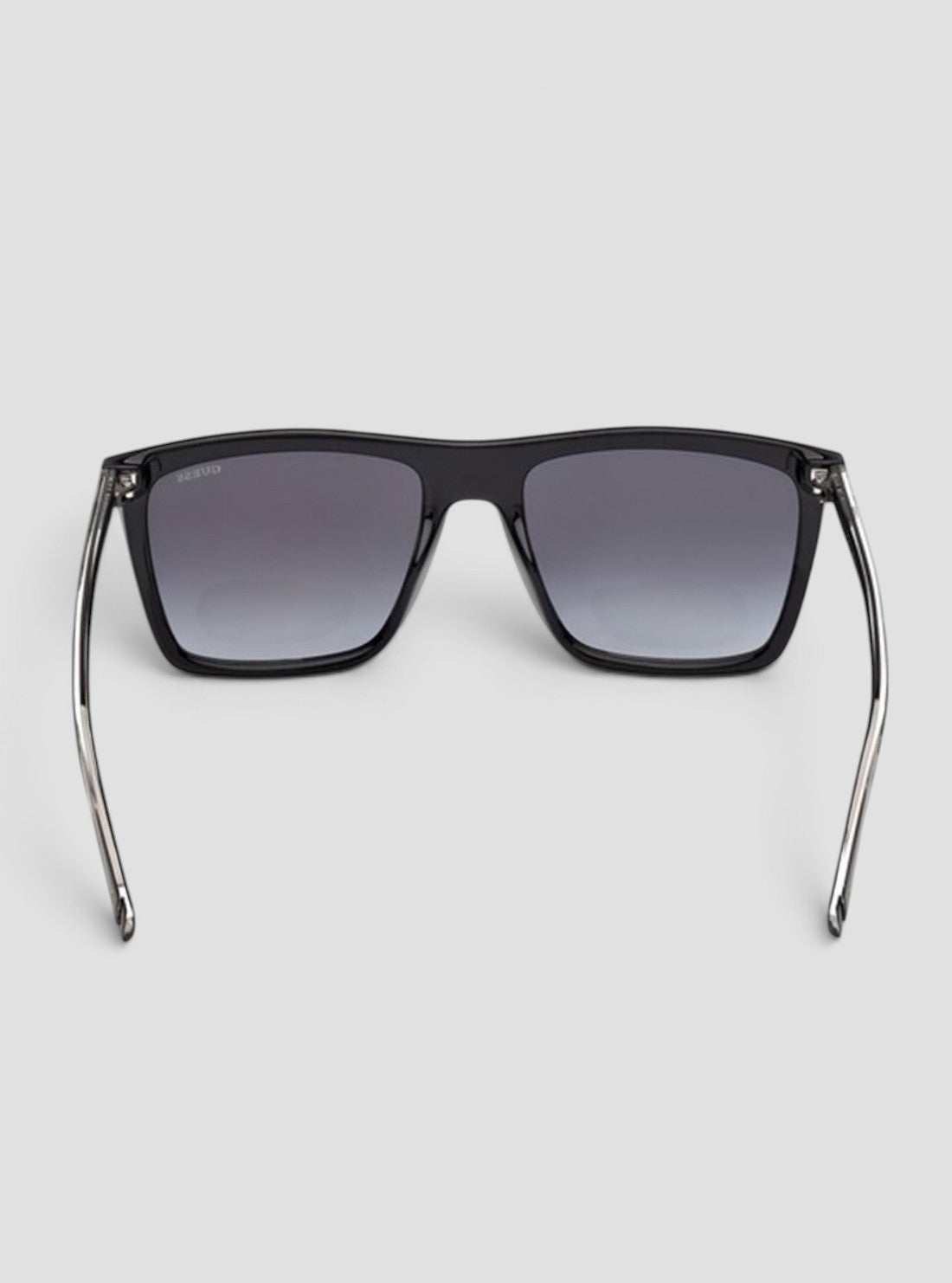 GUESS Accessories Shiny Black Square Sunglasses GU0031301B Back View