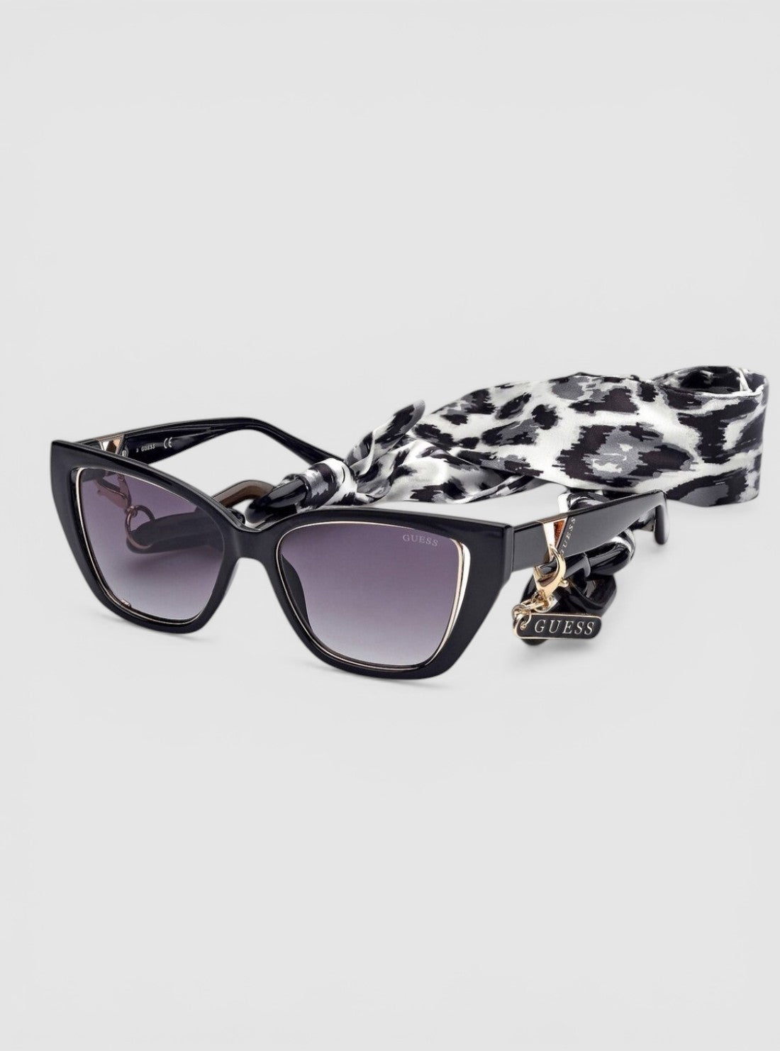 GUESS Accessories Black Rectangular Sunglasses GU781601B Side View