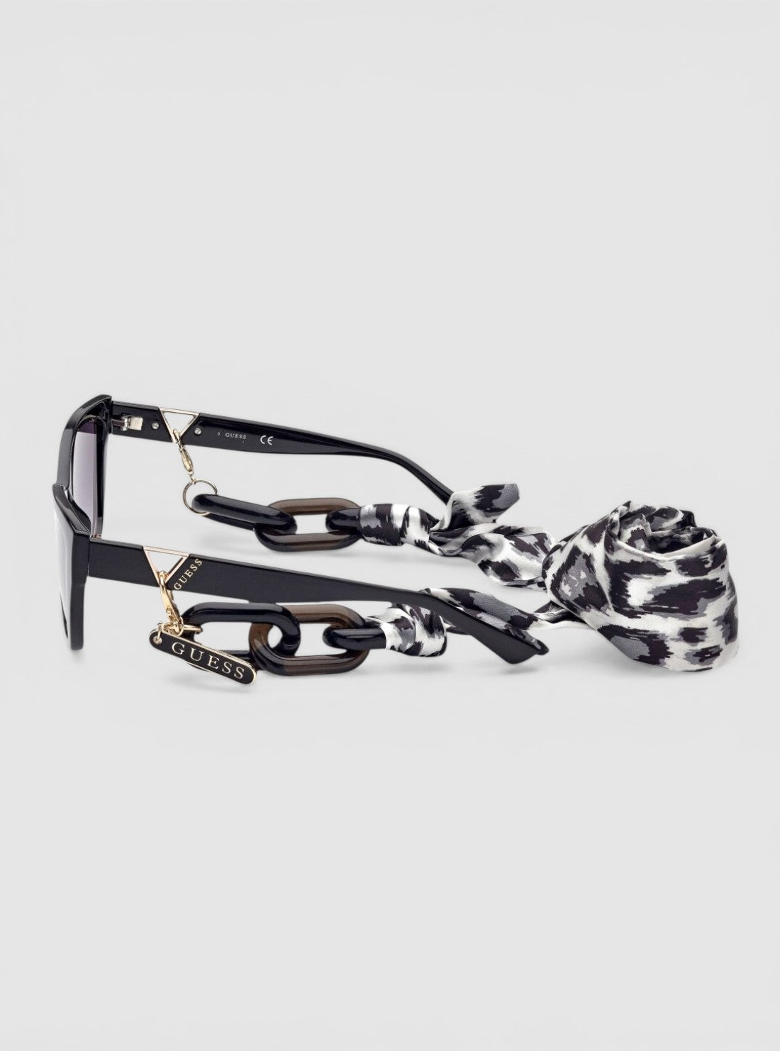 GUESS Accessories Black Rectangular Sunglasses GU781601B Side View