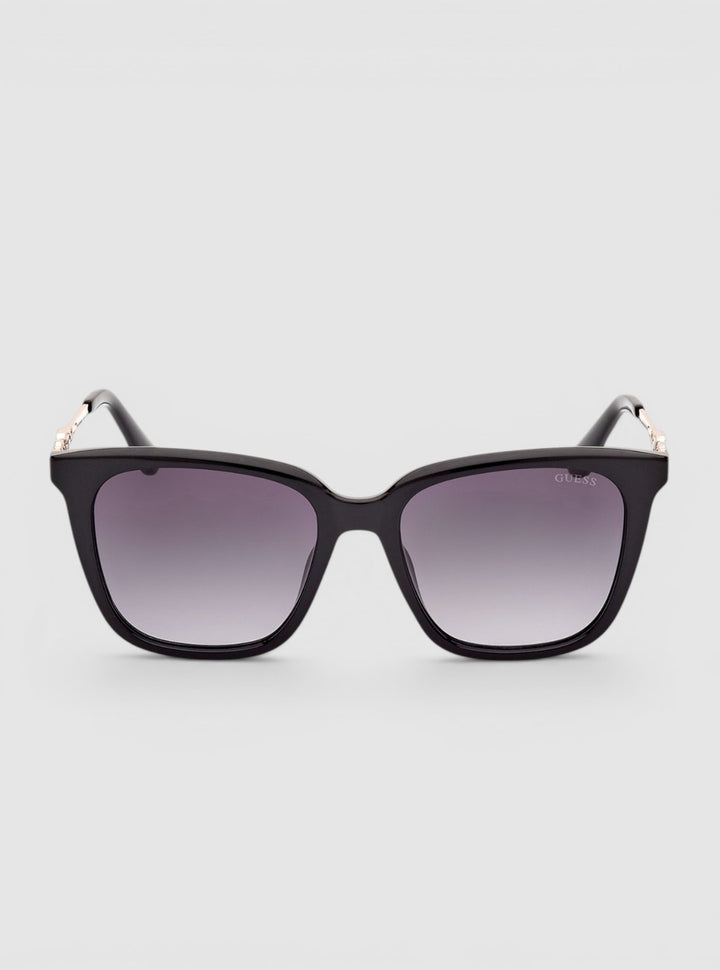 GUESS Accessories Black Square Sunglasses GU7886-01B Front View