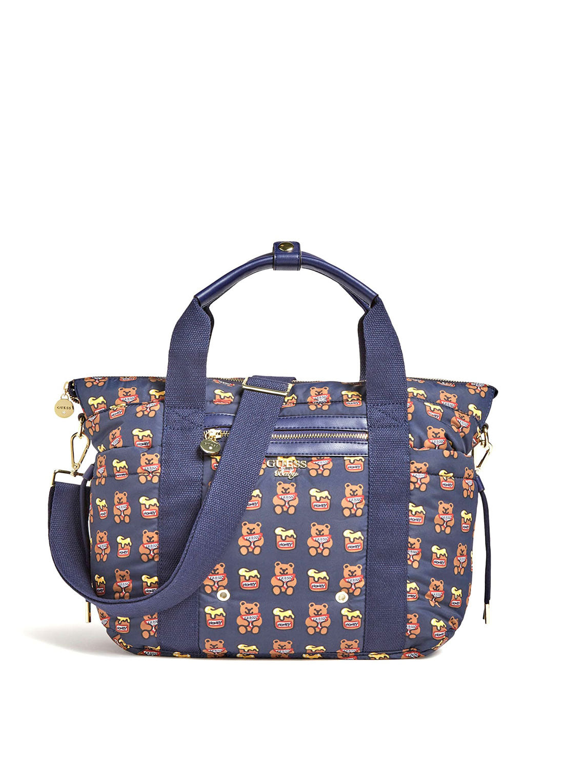 GUESS Baby Blue Bear 3-Pack Mommy Baby Bag and Mat Set H2YZ03WEU70 Back View