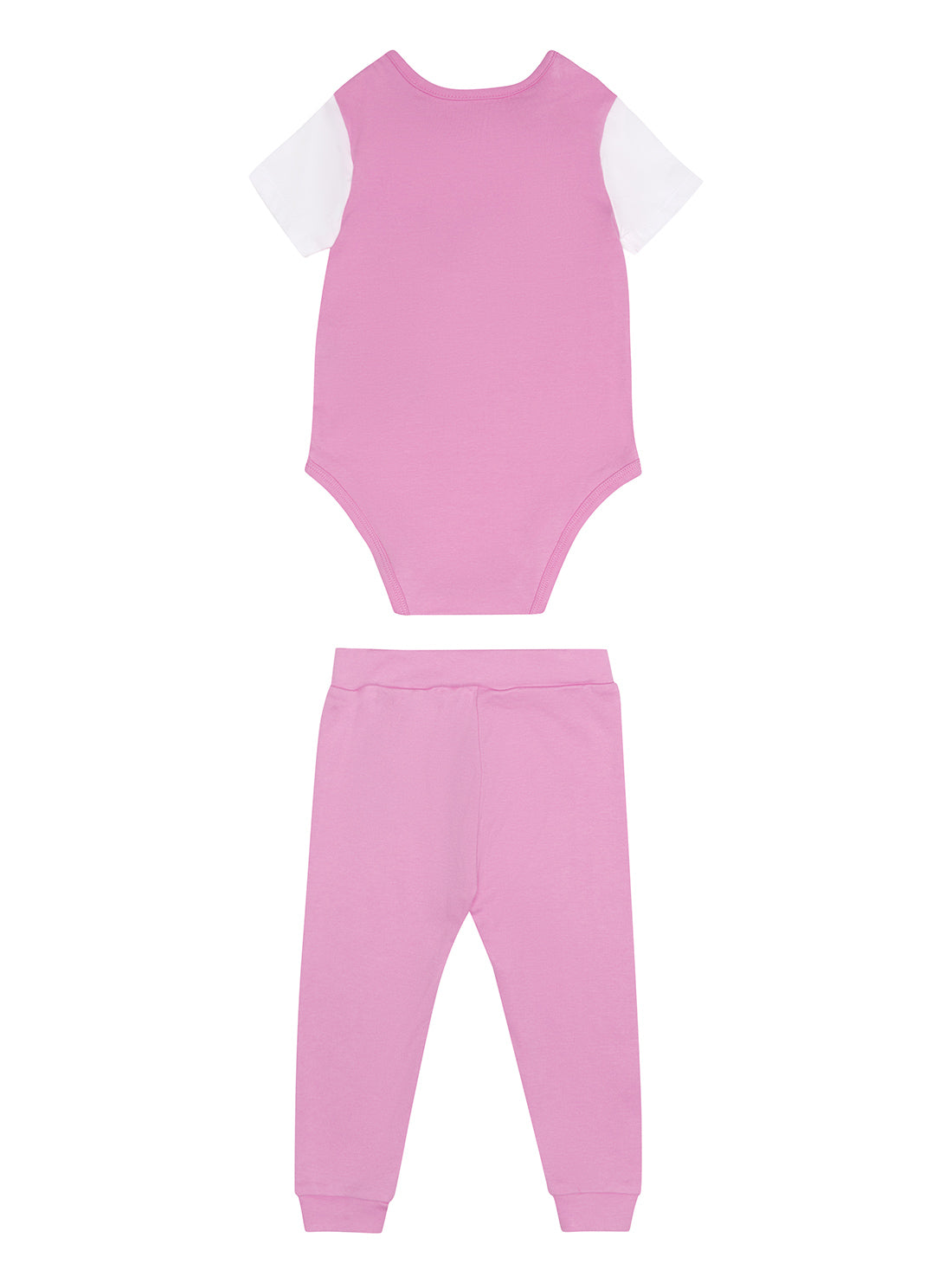 GUESS Baby Girl Eco Ciclamino Pink Bodysuit And Pants 2-Piece Set (0-12m) H2RW03J1311 Back View