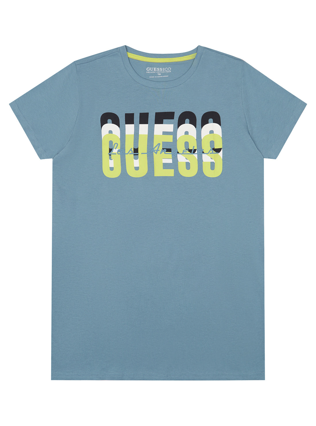 GUESS Big Boy Eco Parisian Blue Logo T-Shirt (7-16) L3RI04K8HM0 Front View