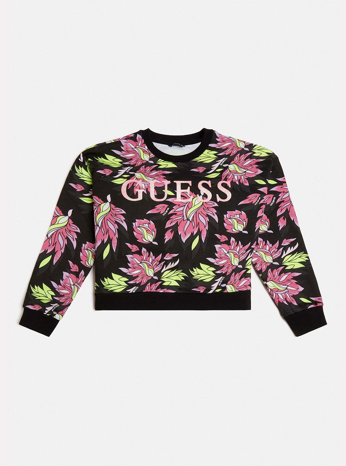 GUESS Big Girl Orchid Pink Multi Jumper (7-16) J2BQ00KAD73 Front View