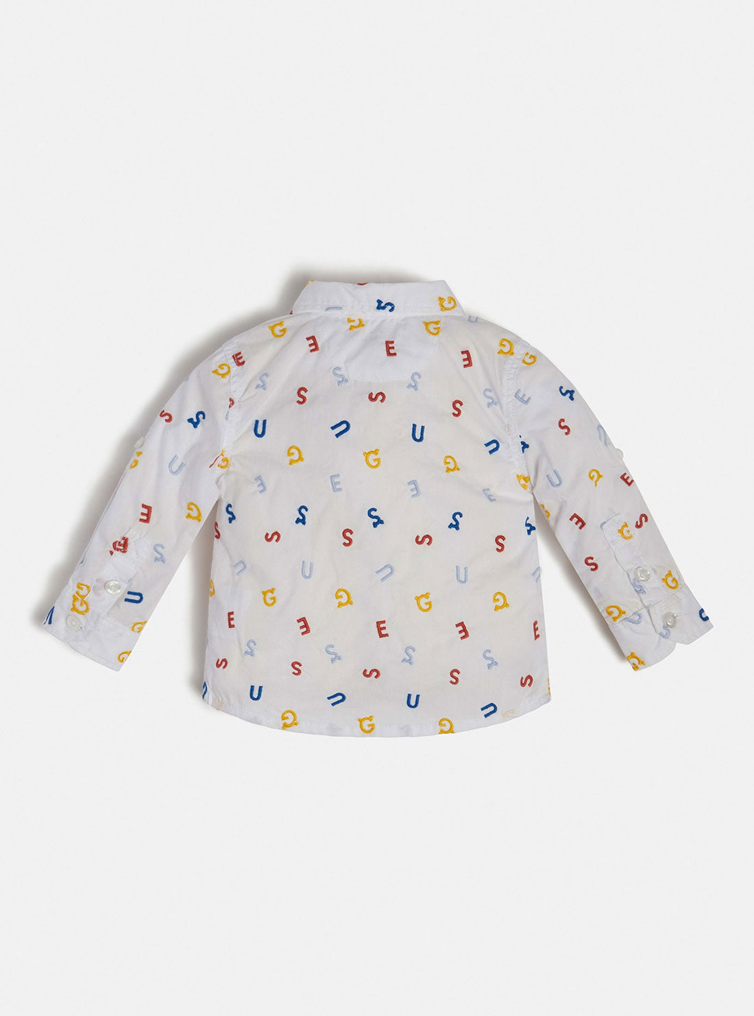 GUESS Little Boy White Coloured Letter Logo Shirt (2-7) N3RH07WBHQ0 Back View