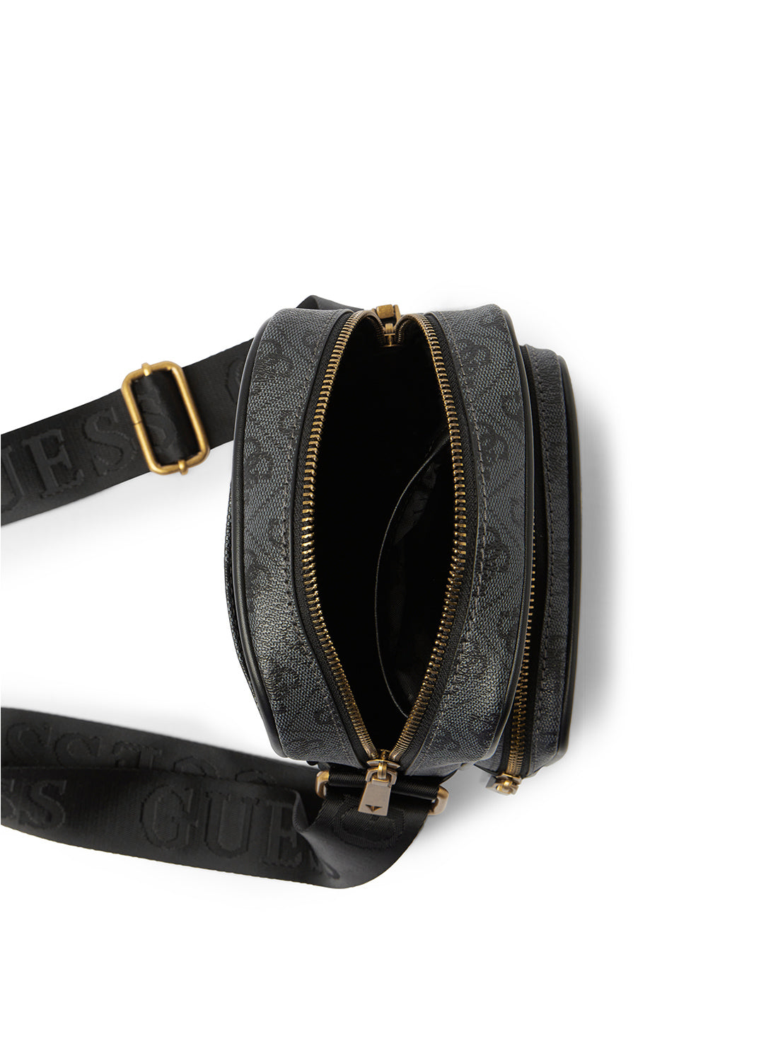 GUESS Men's Coal Logo Keith Camera Bag SB883991 Inside View