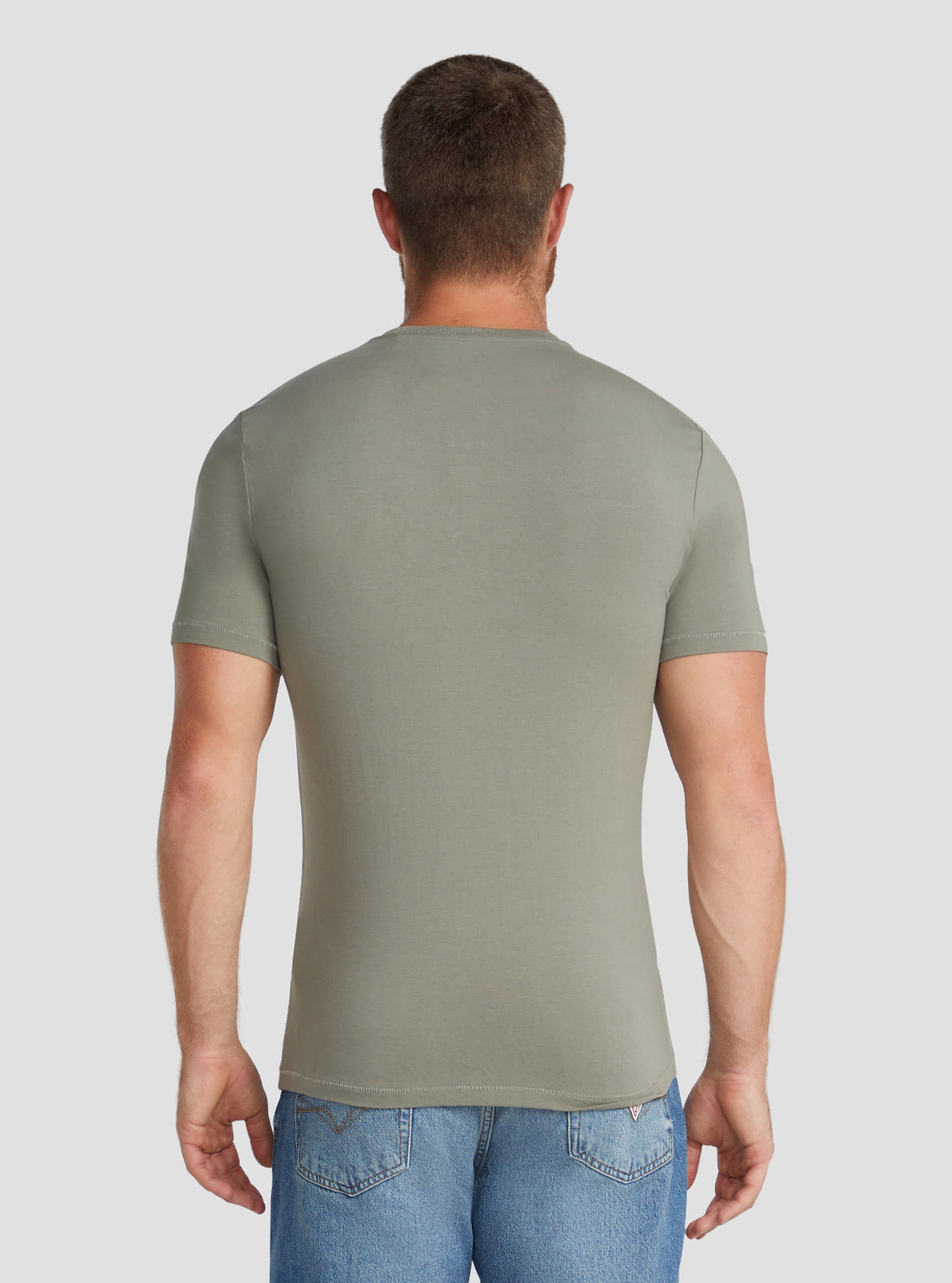 GUESS Men's Eco Green Ermak Logo T-Shirt M3RI05J1314 Back View