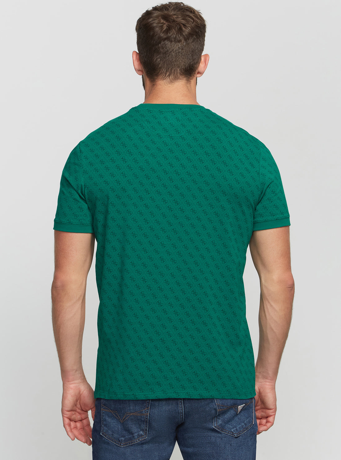 GUESS Men's Eco Green Logo Jamey Active T-Shirt Z2BI09J1314 Back View