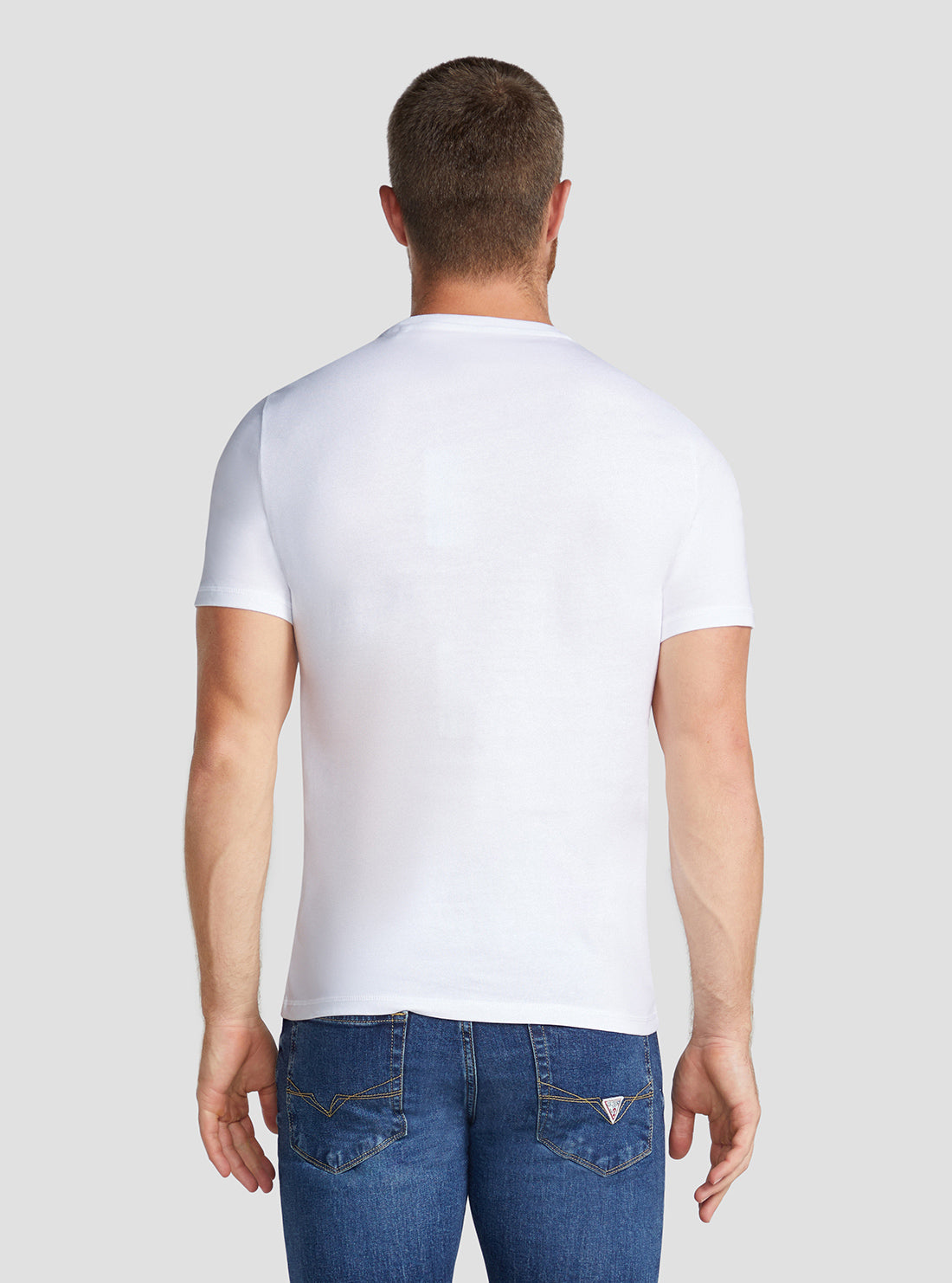 GUESS Men's Eco White Didim Logo T-Shirt M3RI03I3Z14 Back View