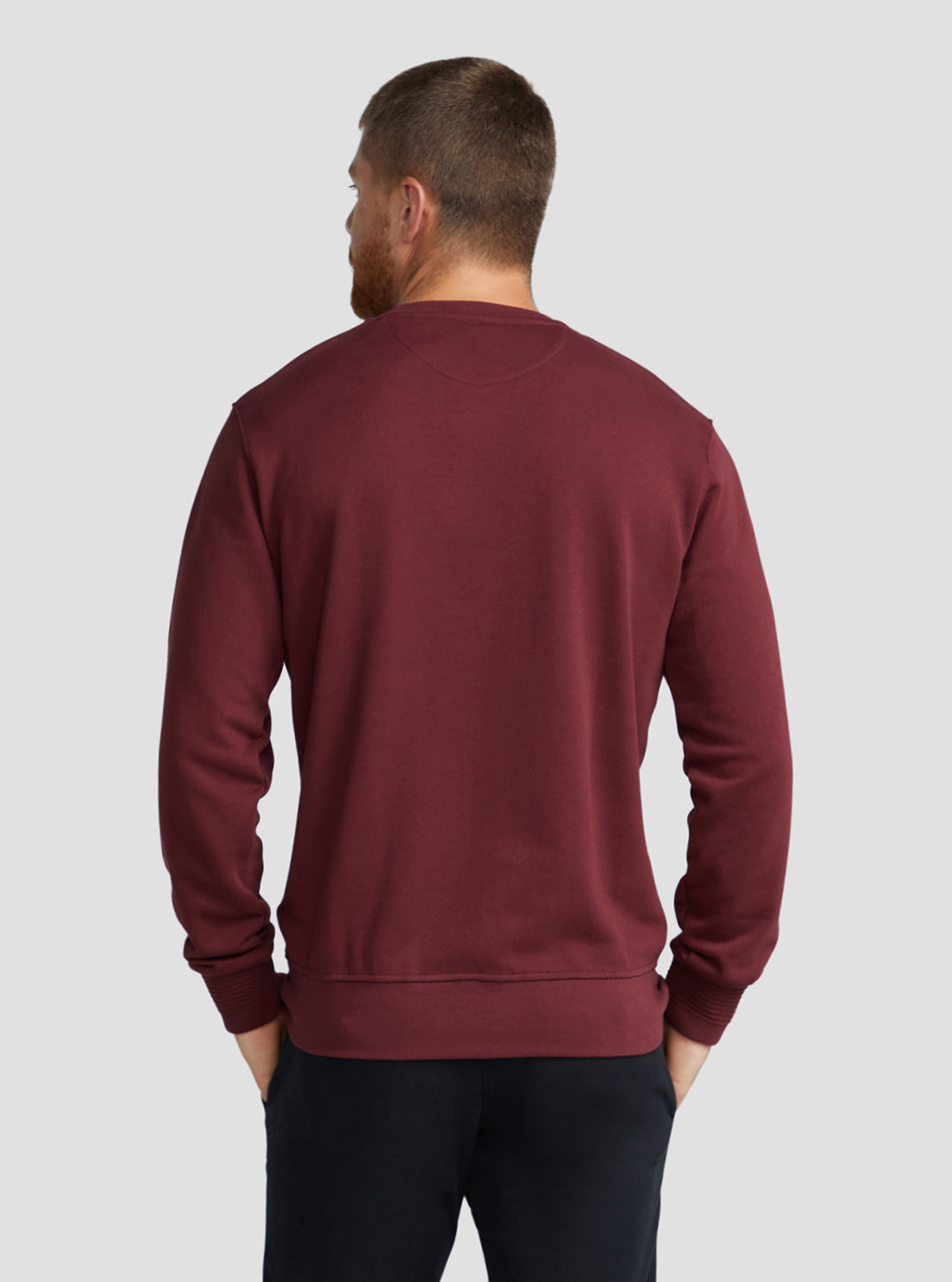 GUESS Men's Vino Yustin Logo Embroidered Jumper M3RQ09KBLB0 Back View
