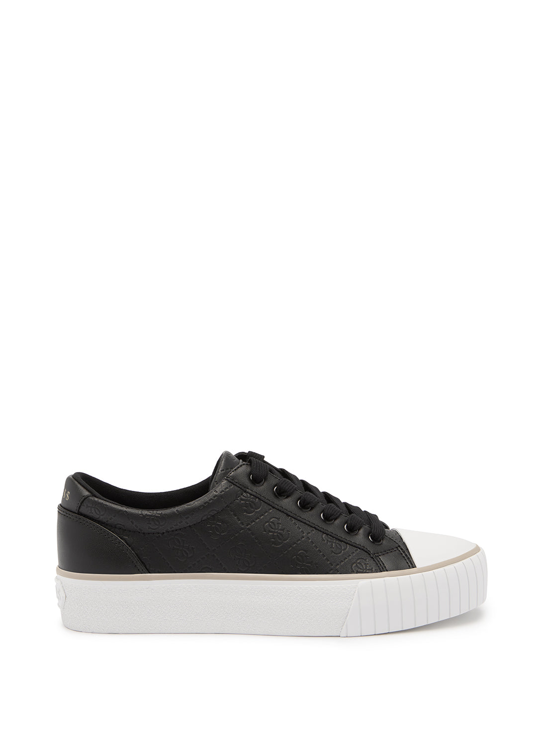 GUESS Women's Black Nortin Logo Low Top Sneakers NORTIN2 Side View