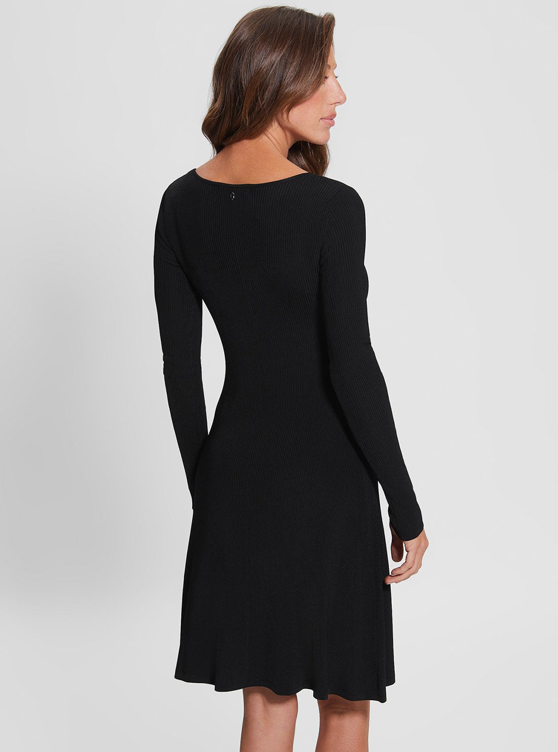 GUESS Women's Black Olivia Knit Midi Dress W3RK36Z30K0 Back View