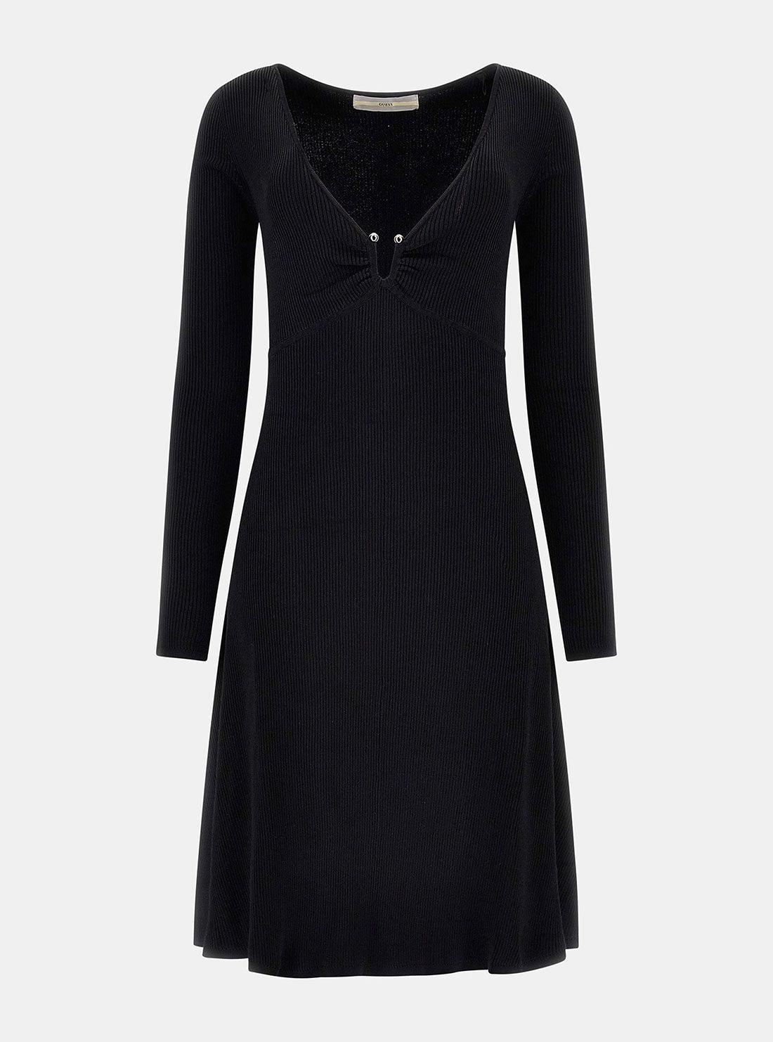GUESS Women's Black Olivia Knit Midi Dress W3RK36Z30K0 Ghost View