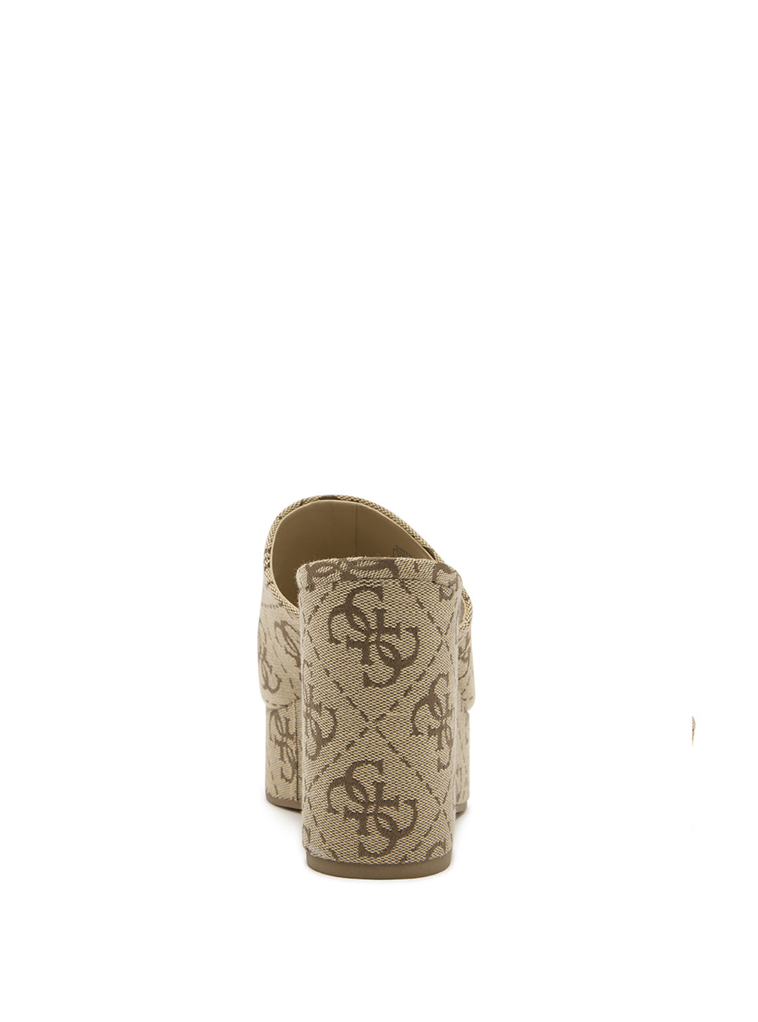 GUESS Women's Brown Logo Yenise Wedge Heels YENISE Back View
