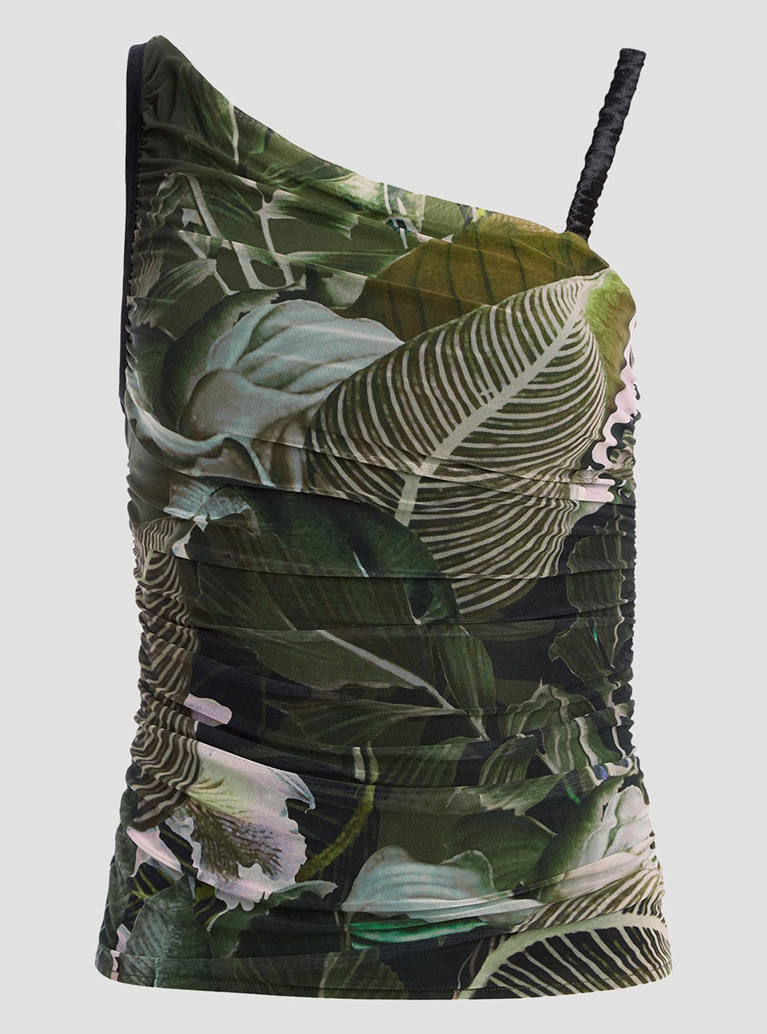 GUESS Women's Eco Moonlit Tropic Garden Dinah Top W3GP13KBAH2 Ghost View