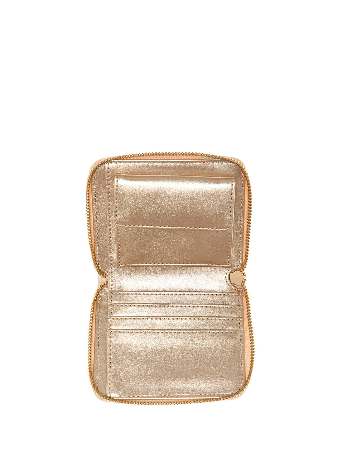 GUESS Women's Green James Croco Small Wallet CA877337 Inside View