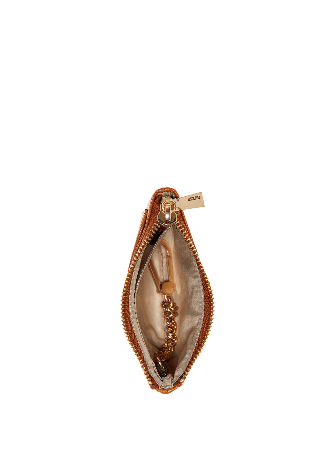 GUESS Women's Latte Logo Laurel Zip Pouch SG850034 Inside View