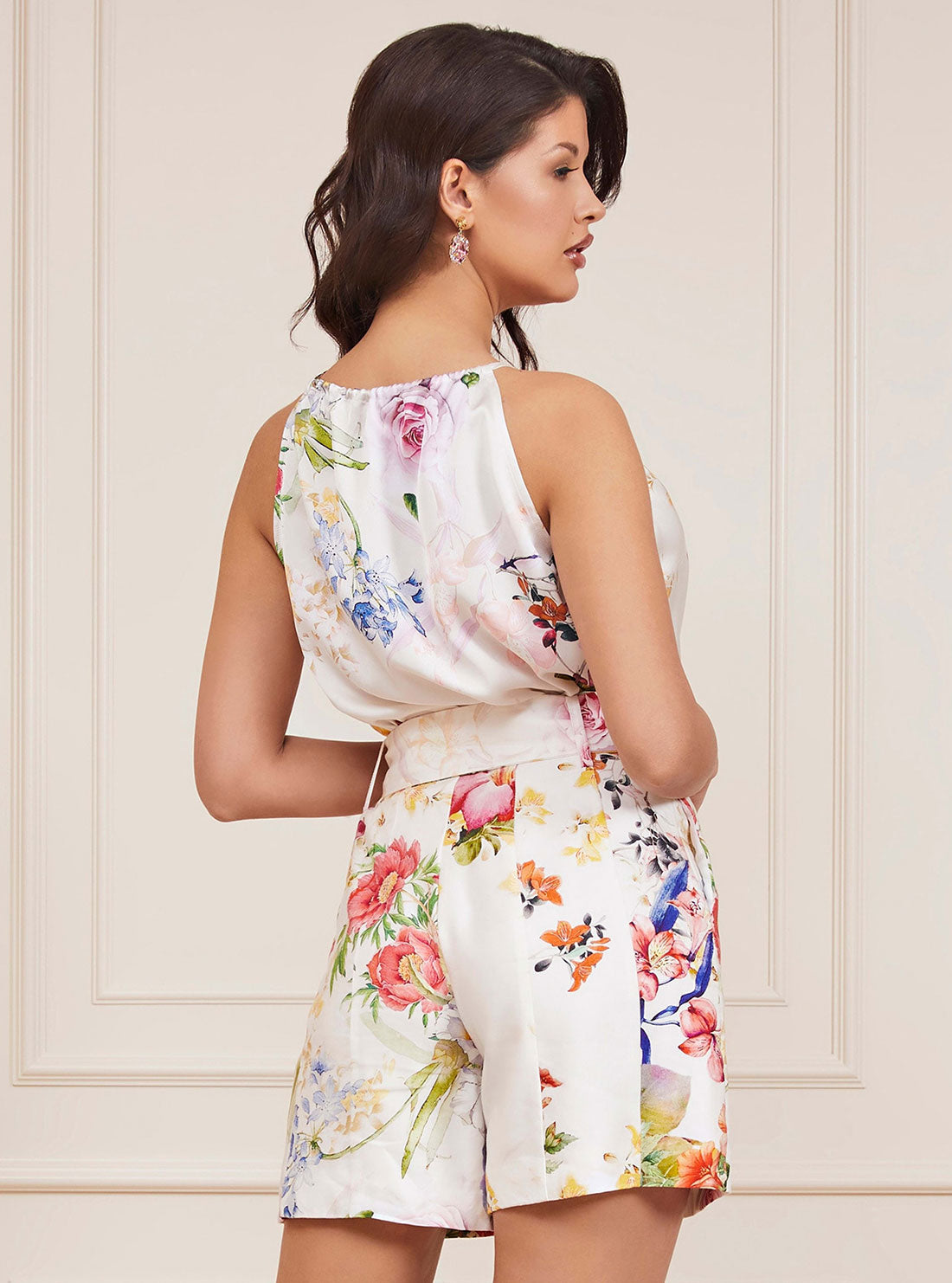 GUESS Women's Marciano Glorious Garden Aster Top 3GGH137099Z Back View