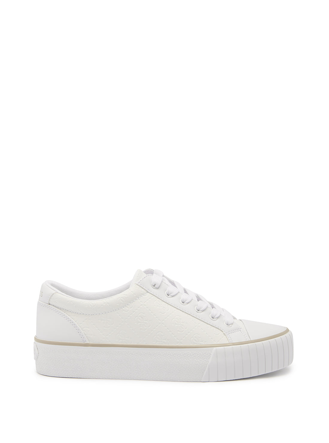 GUESS Women's White Nortin Logo Low Top Sneakers NORTIN2 Side View
