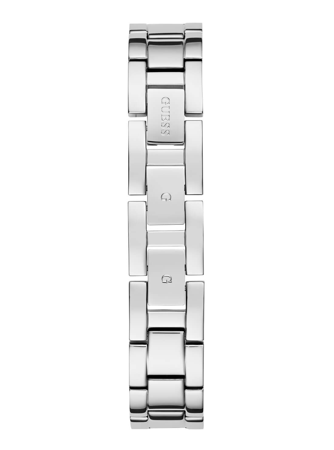 Silver Serena Multi Glitz Link Watch | GUESS Women's Watches | back view