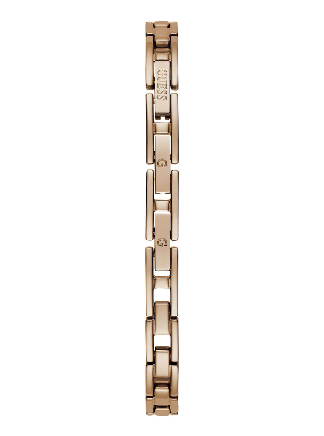 Rose Gold Audrey Glitz Hexagonal Link Watch | GUESS Women's Watches | back view