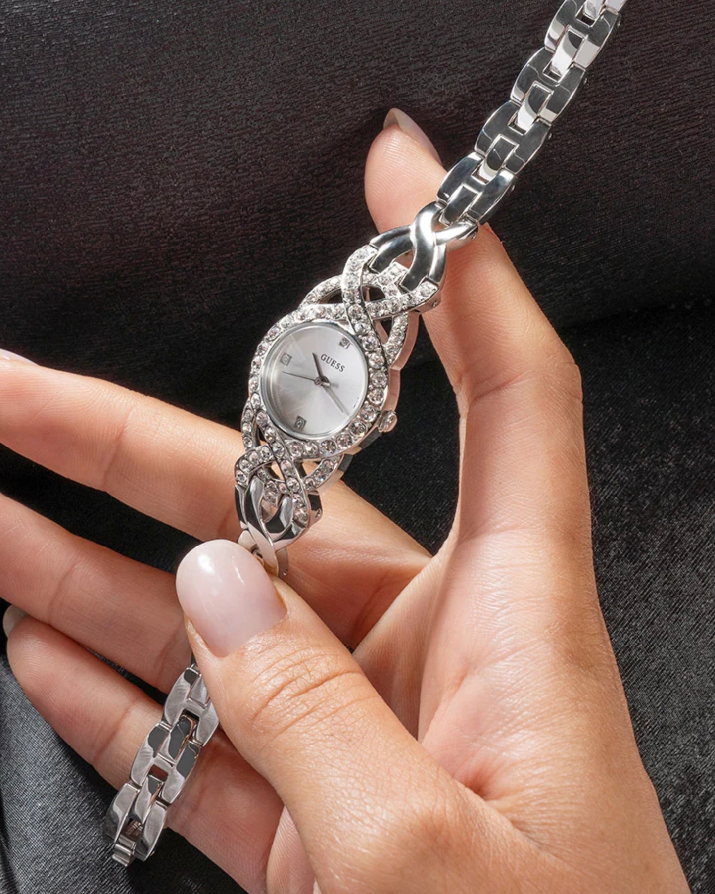 Silver Adorn Crystal Watch