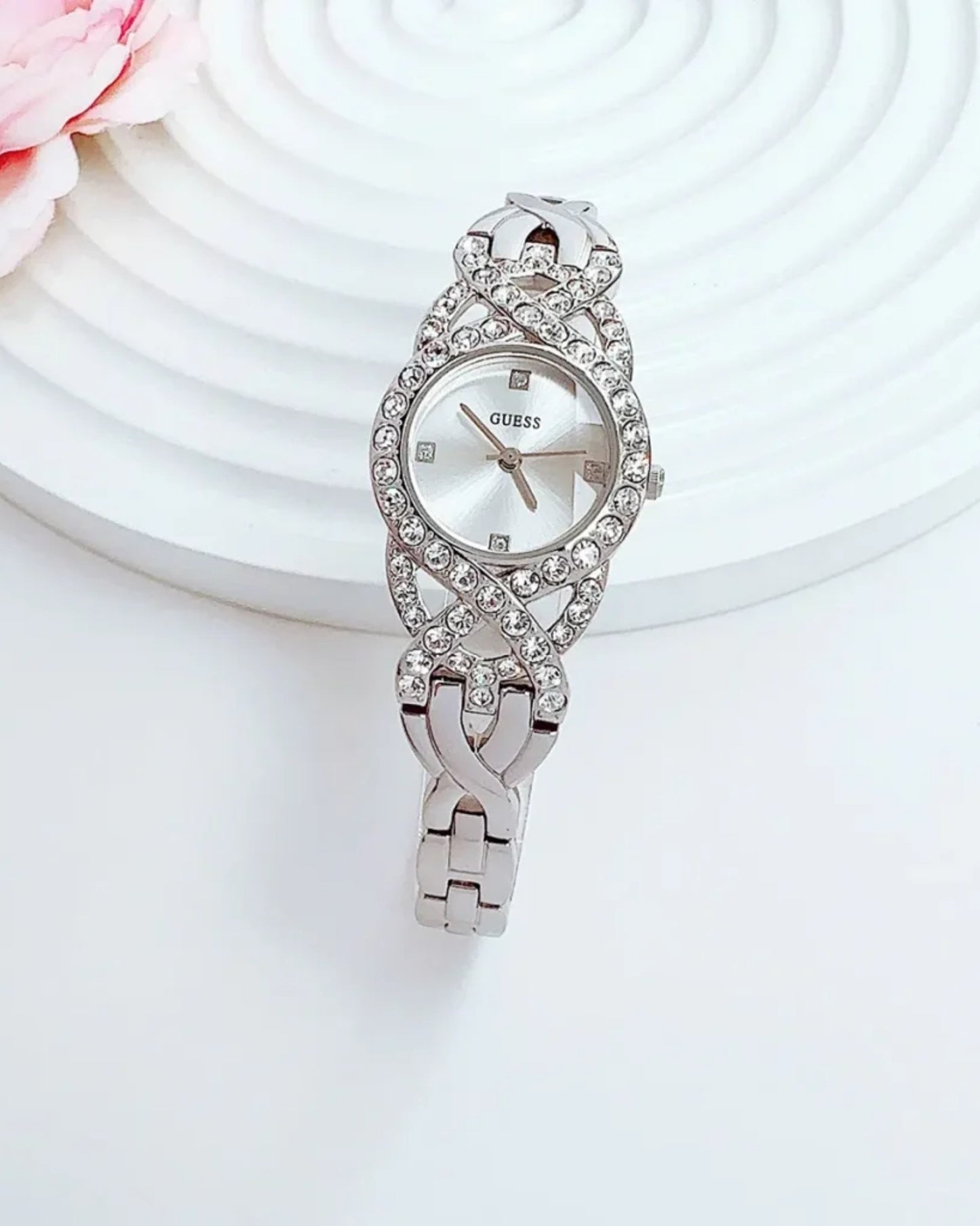 Silver Adorn Crystal Watch