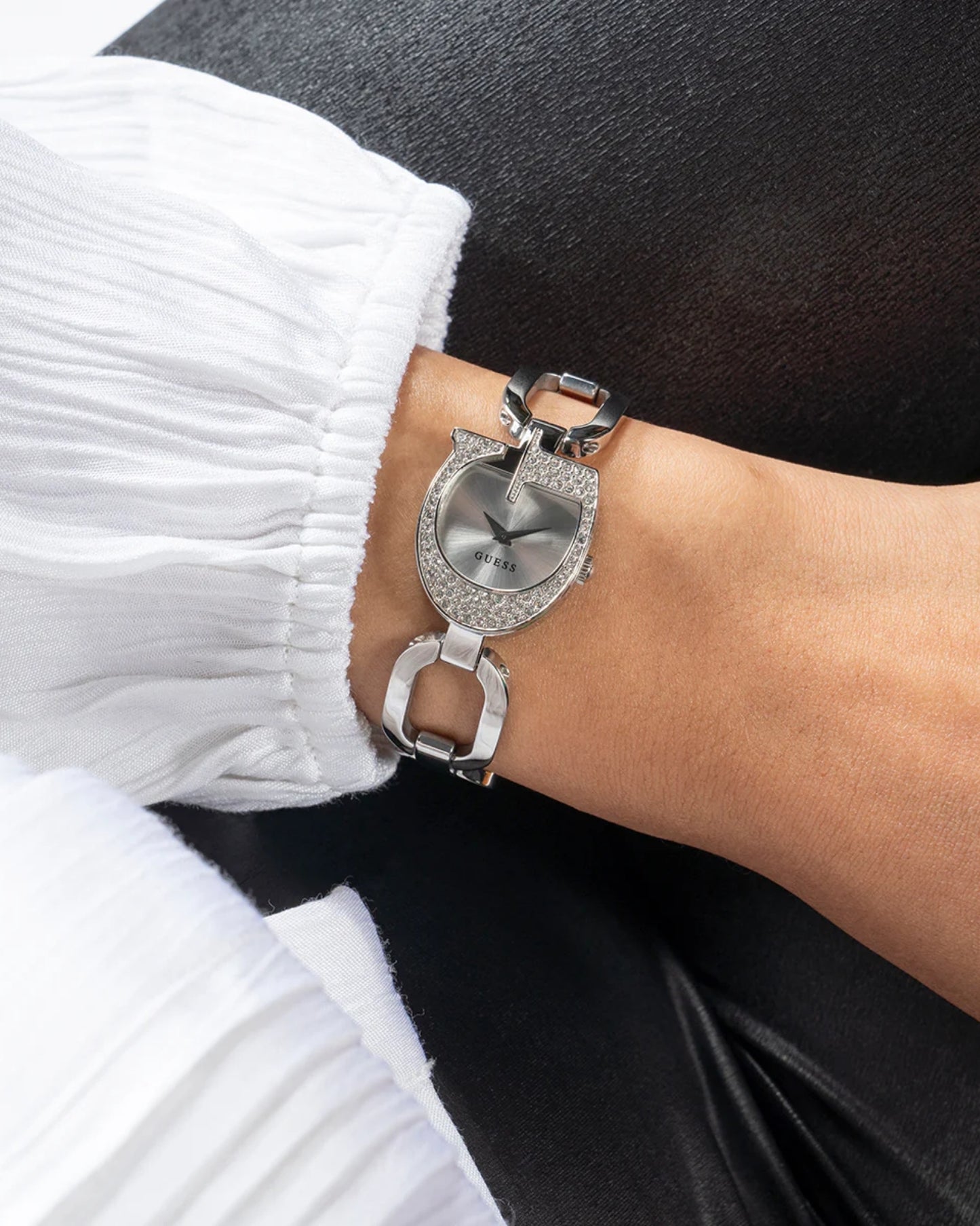 Silver Gia Logo Link Bracelet Watch
