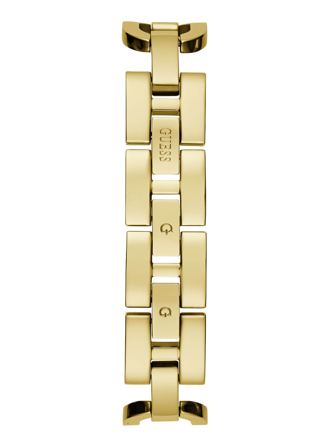 Gold Gia Logo Link Bracelet Watch | GUESS Women's Watches | back view