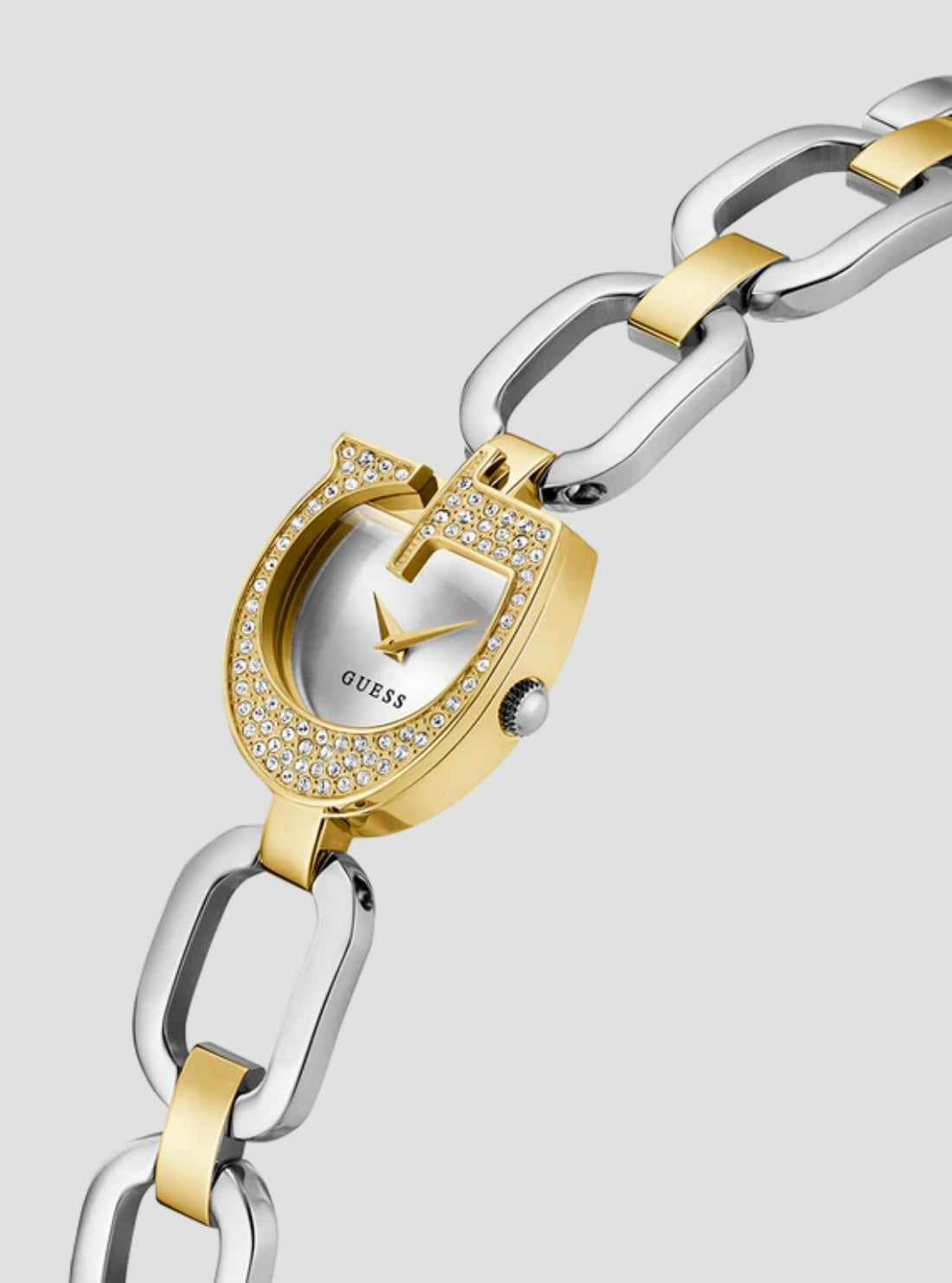 GUESS Accessories Gold Silver Gia Crystal Watch GW0683L6 Side View