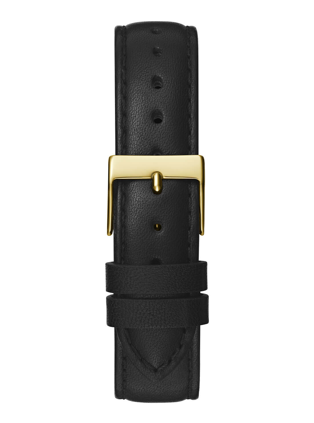 Gold Rumour Black Leather Watch | GUESS Women's Watches | back view