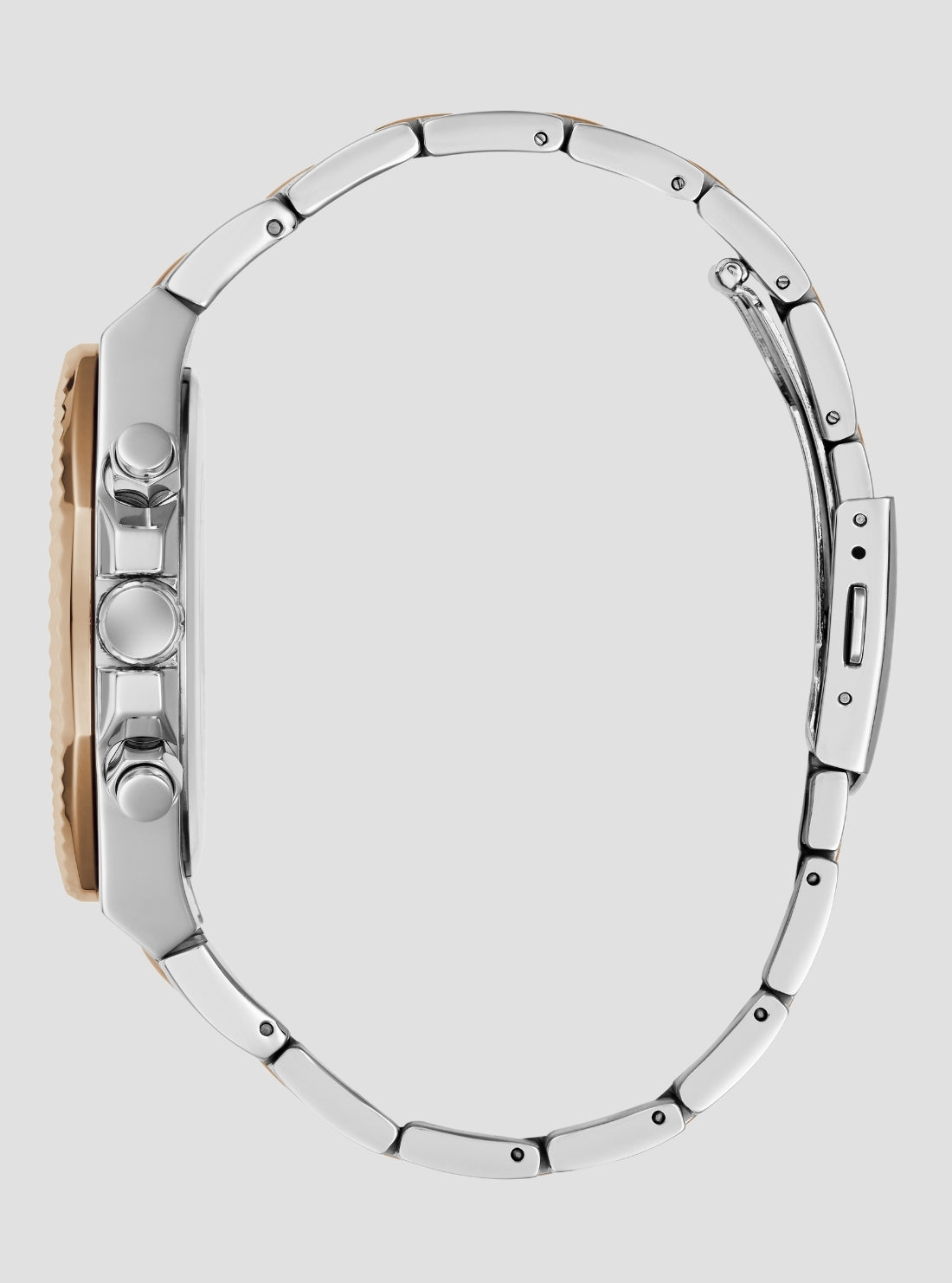 GUESS Accessories Silver Rose-Gold Equity Multifunction Watch GW0703G10 Side View2