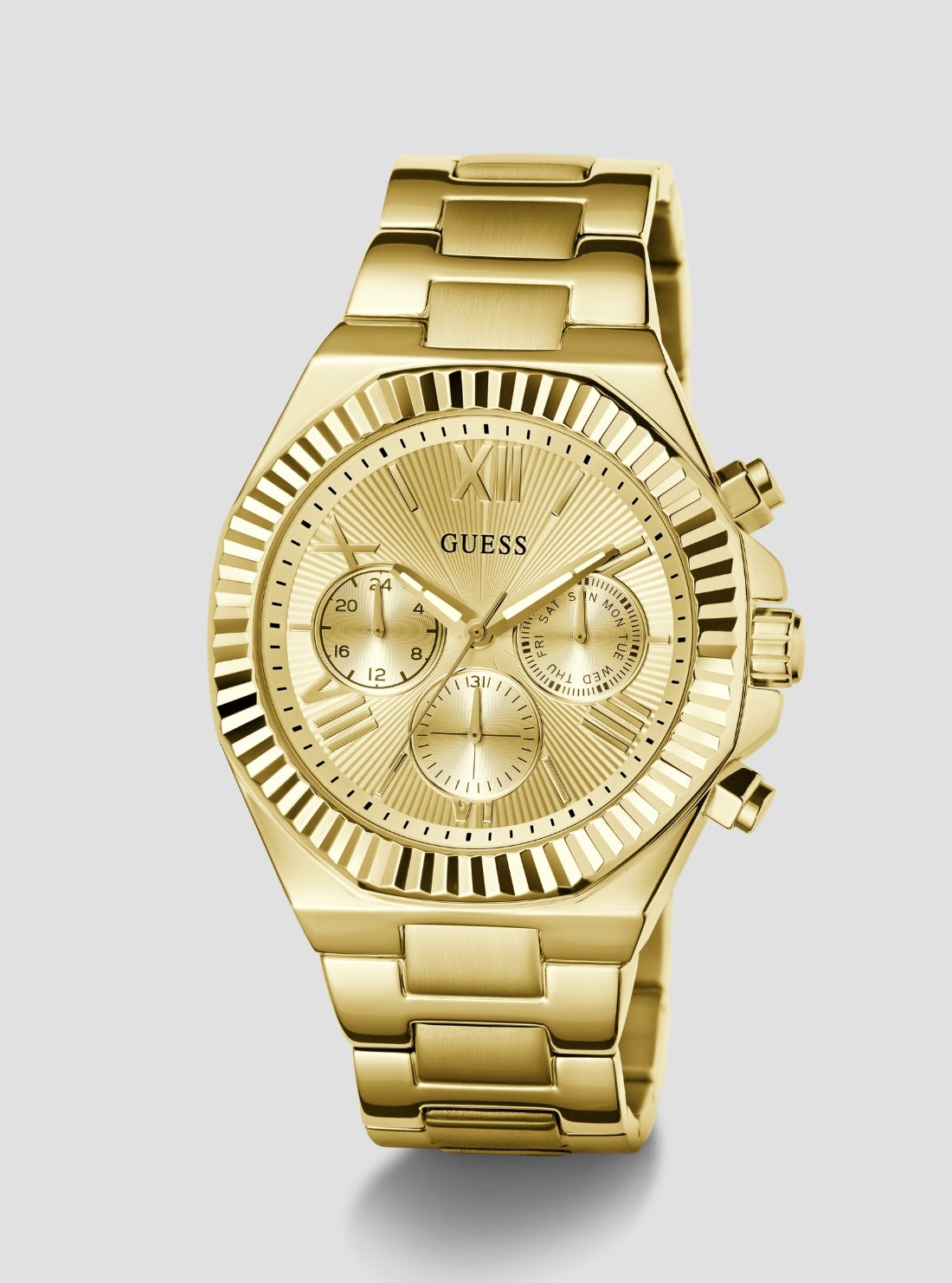GUESS Accessories Gold Equity Multifunction Watch GW0703G9 Side View