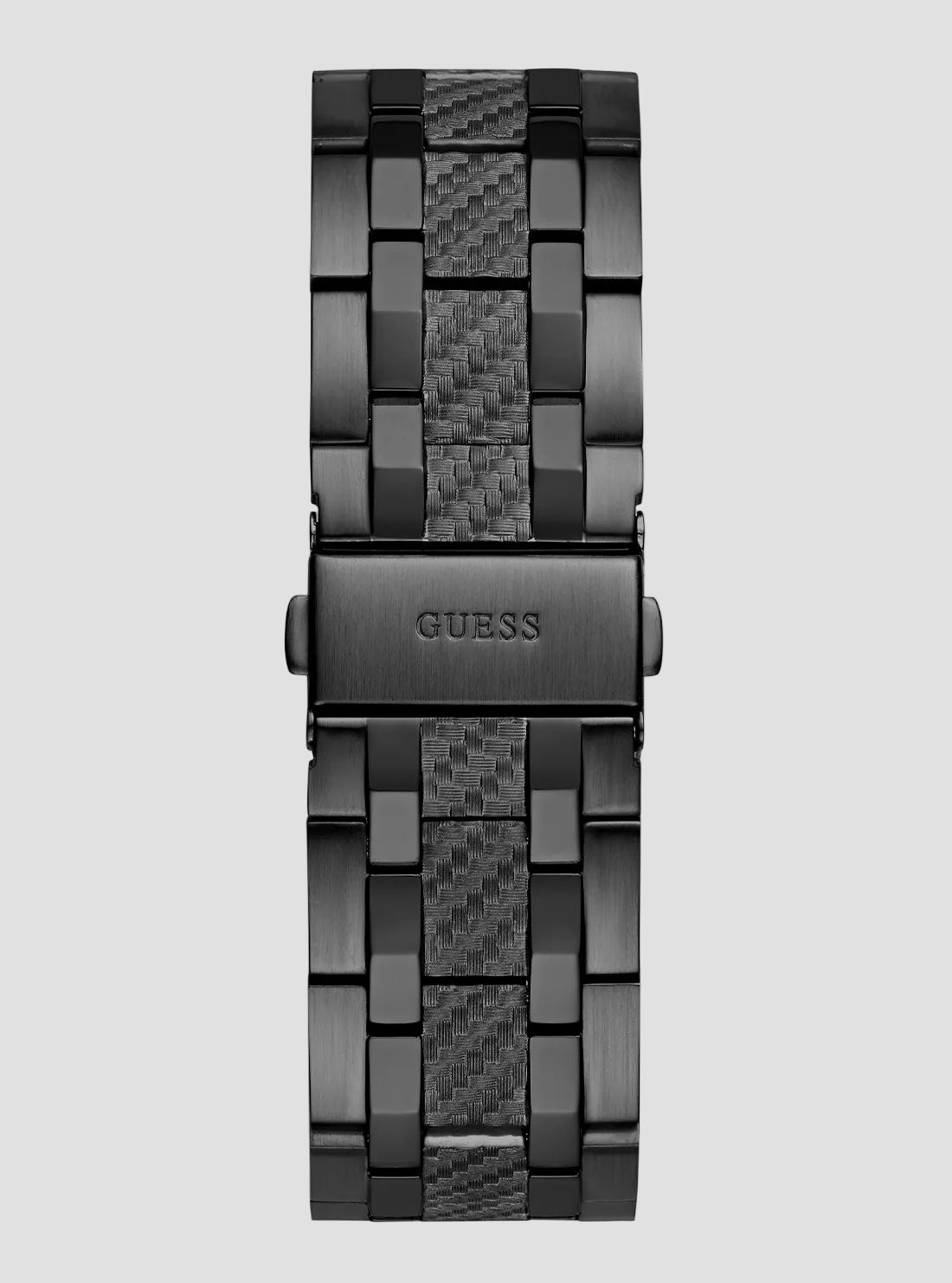 Black Resistance Link Watch | GUESS Men's Watches | back view