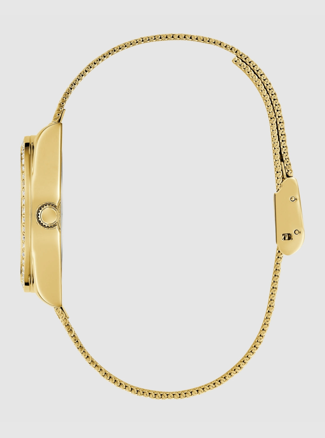 GUESS Accessories Gold Boa Mesh Watch GW0748L2 Side View
