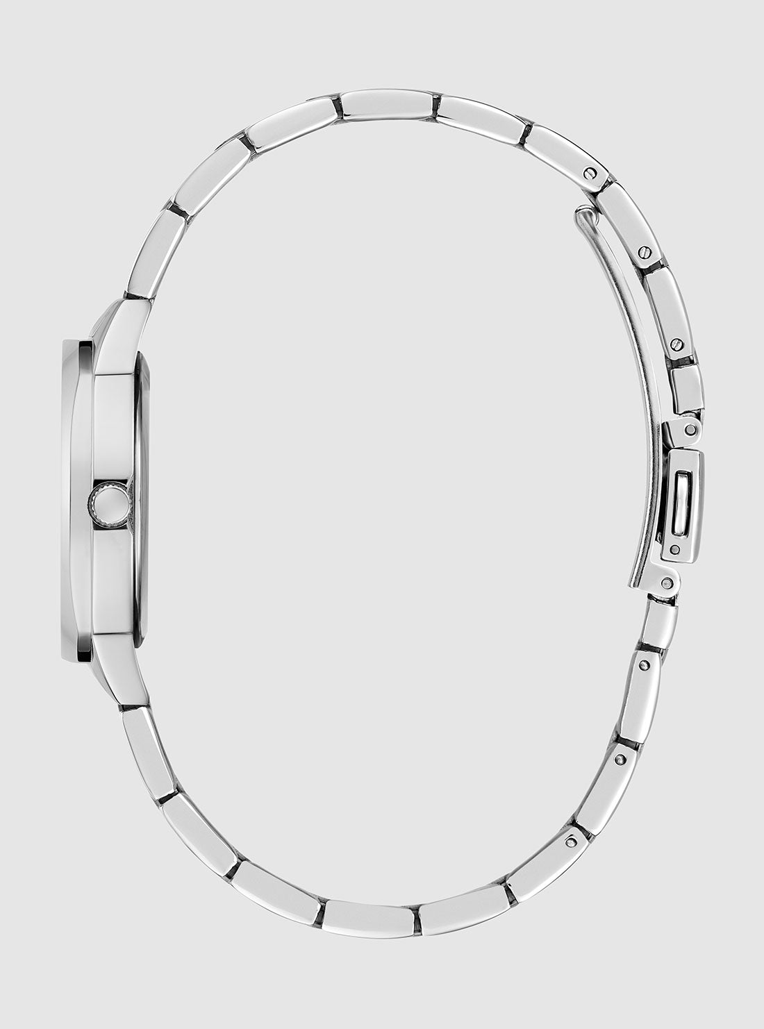 GUESS Accessories Silver Charlotte Link Watch GW0767L1 Side View