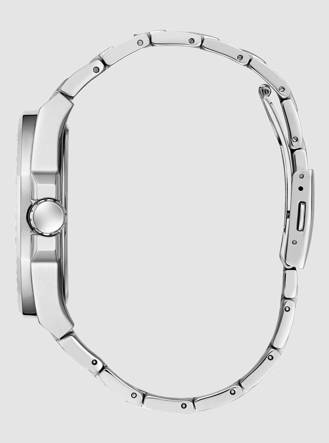 GUESS Accessories Silver Empire Link Watch GW0785G3 Side View