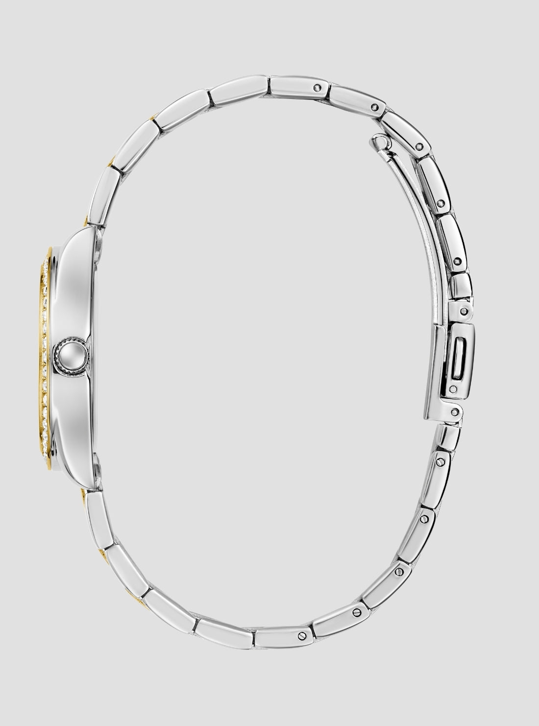 GUESS Accessories Silver Gold Mini Luna Watch GW0841L2 Side View