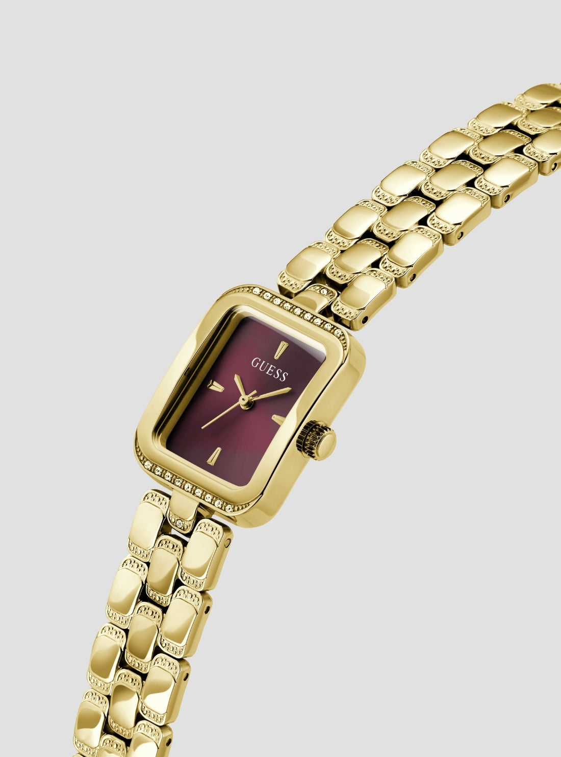 GUESS Accessories Gold Isla Red Dial Watch GW0865L9 Side View2