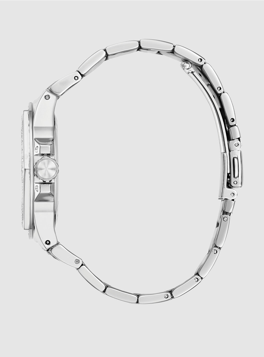 GUESS Accessories Silver Crystal Envy Multifunction Watch GW0878L1 Side View