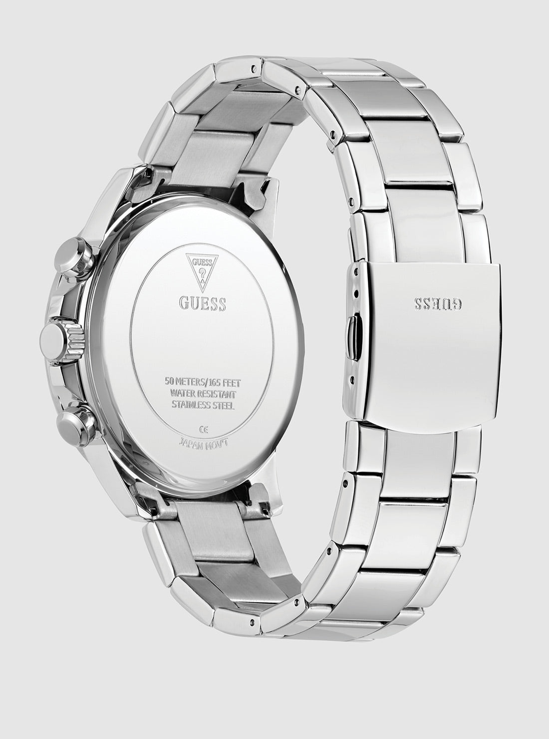 GUESS Accessories Silver Blue Dial Walker Watch GW0900G4 Back View
