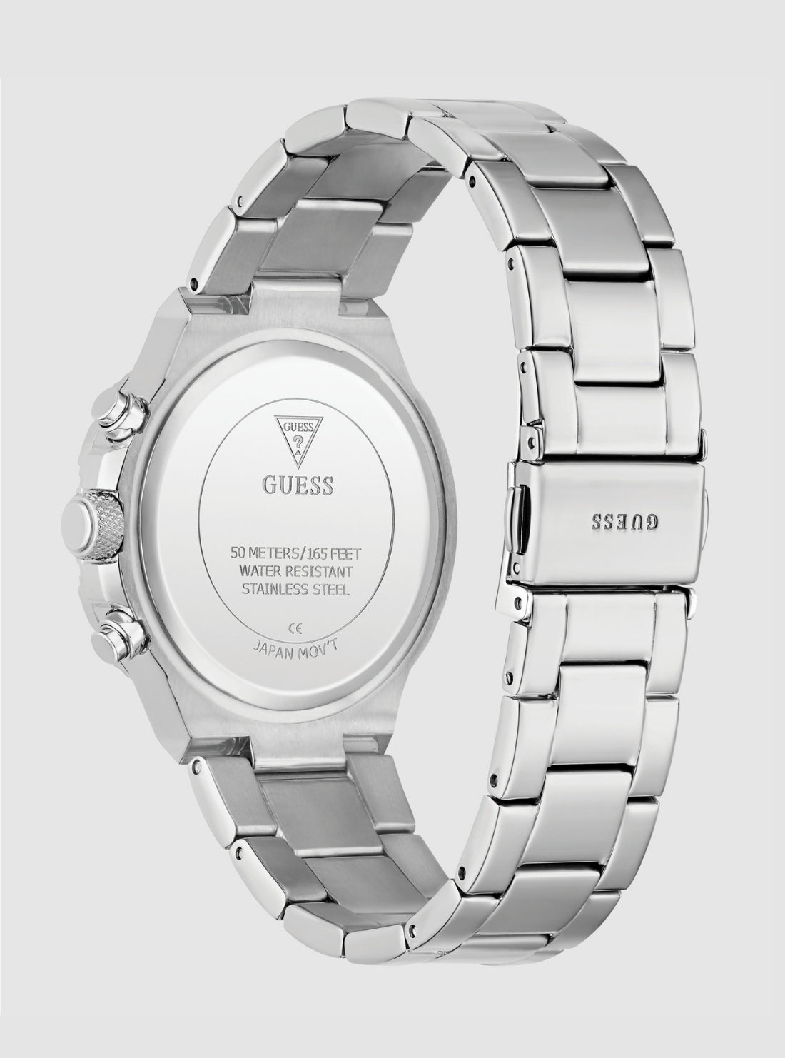 GUESS Accessories Silver Harlow Pink Dial Bracelet Watch GW0950L1 Back View