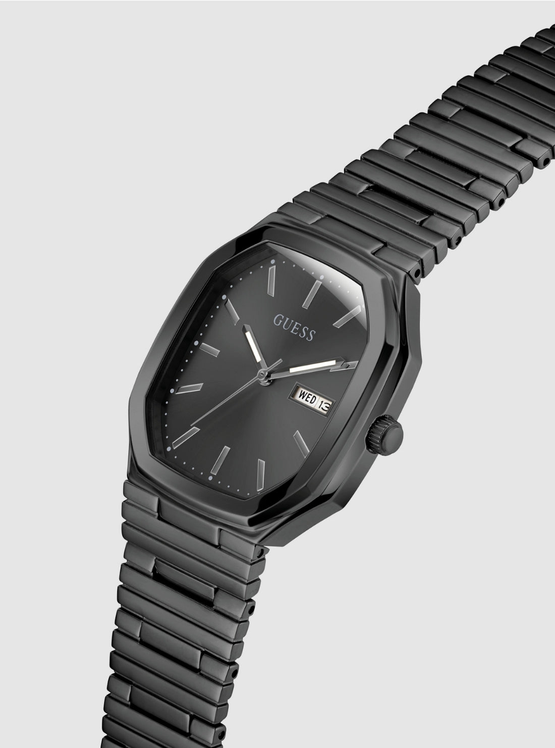 GUESS Accessories Black Oliver Watch GW0978G4 Front Side View