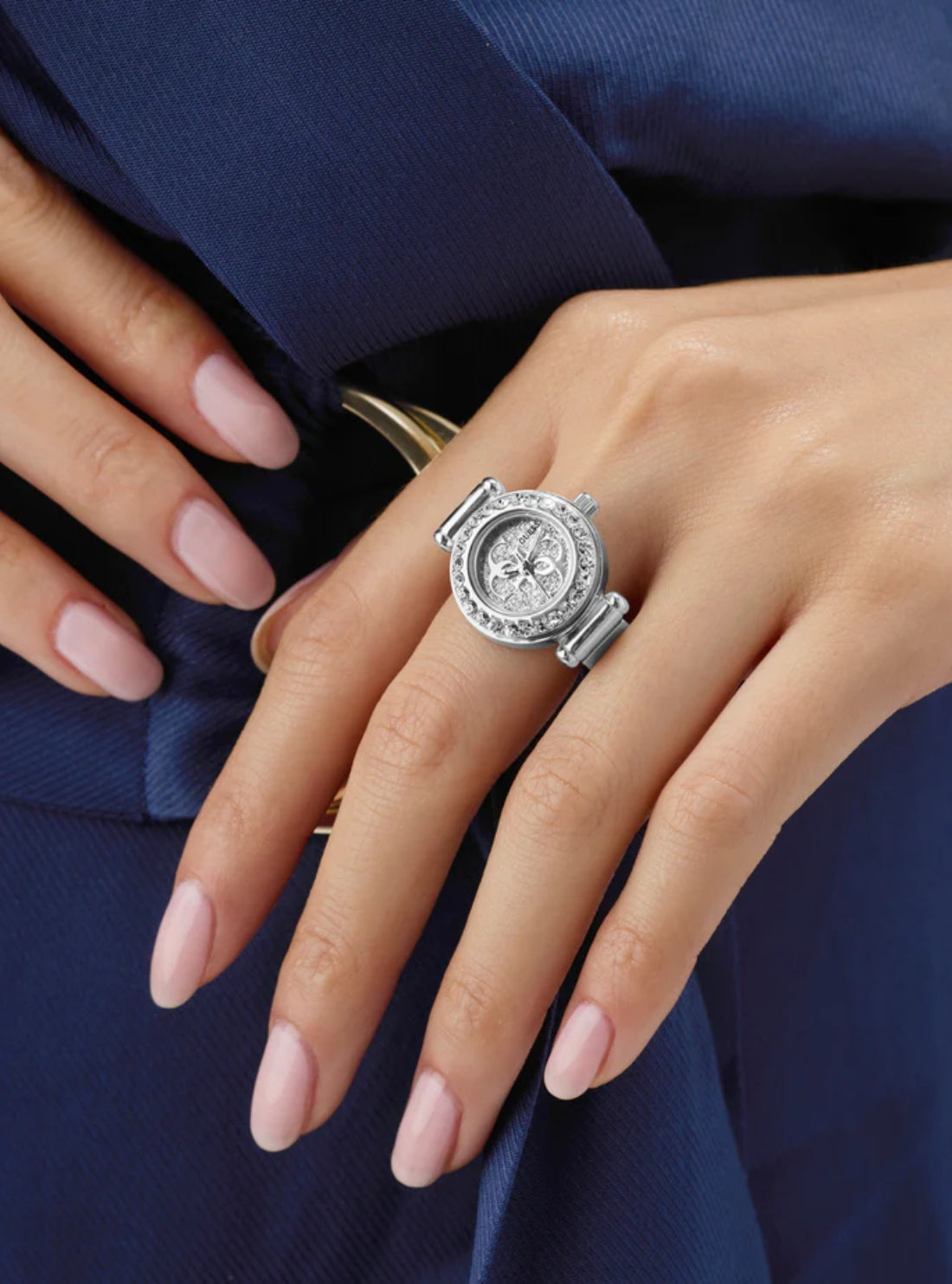 GUESS Accessories Silver Anna Analog Ring GW1022L1 Model View5