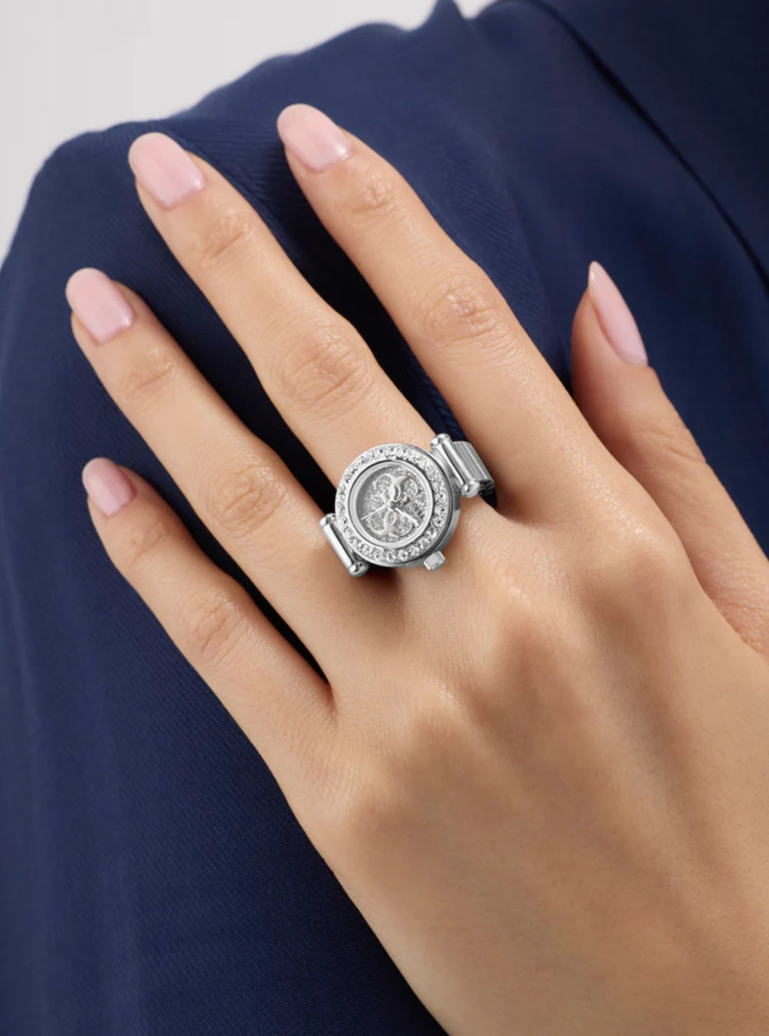 GUESS Accessories Silver Anna Analog Ring GW1022L1 Model View1