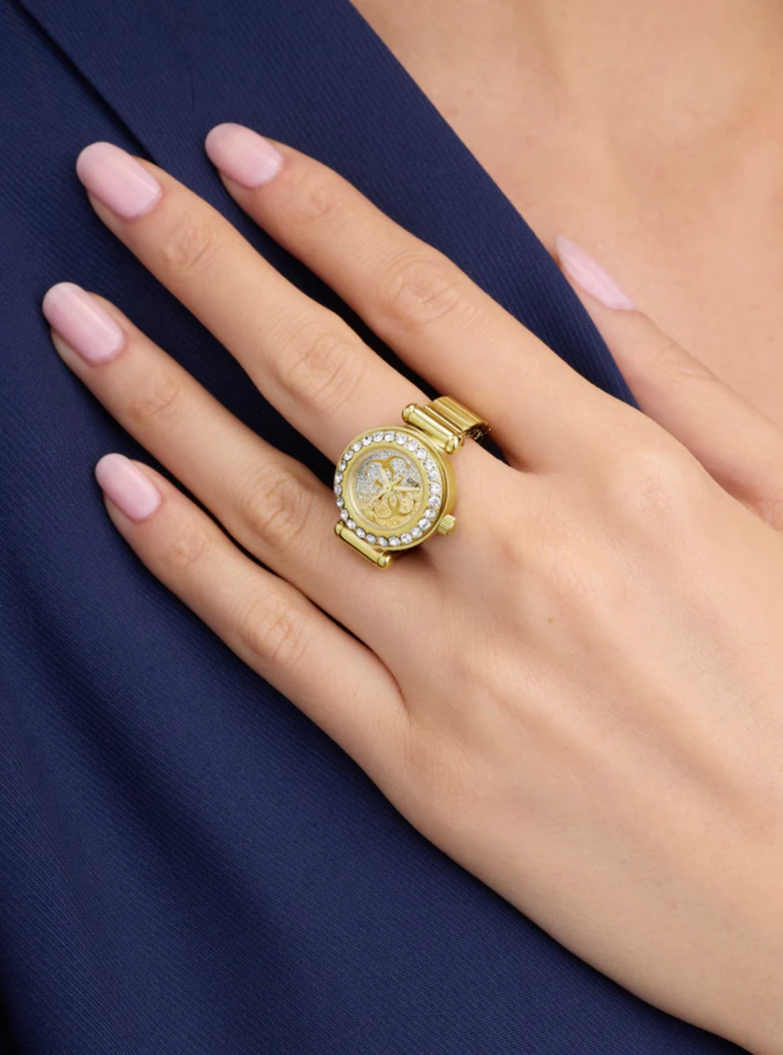 GUESS Accessories Gold Anna Analog Ring GW1022L2 Model View2