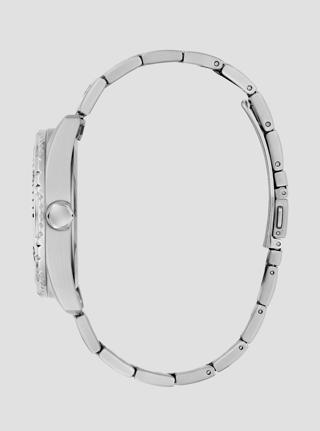GUESS Accessories Silver Velocity Green Dial Watch GW1061G1 Side View_2