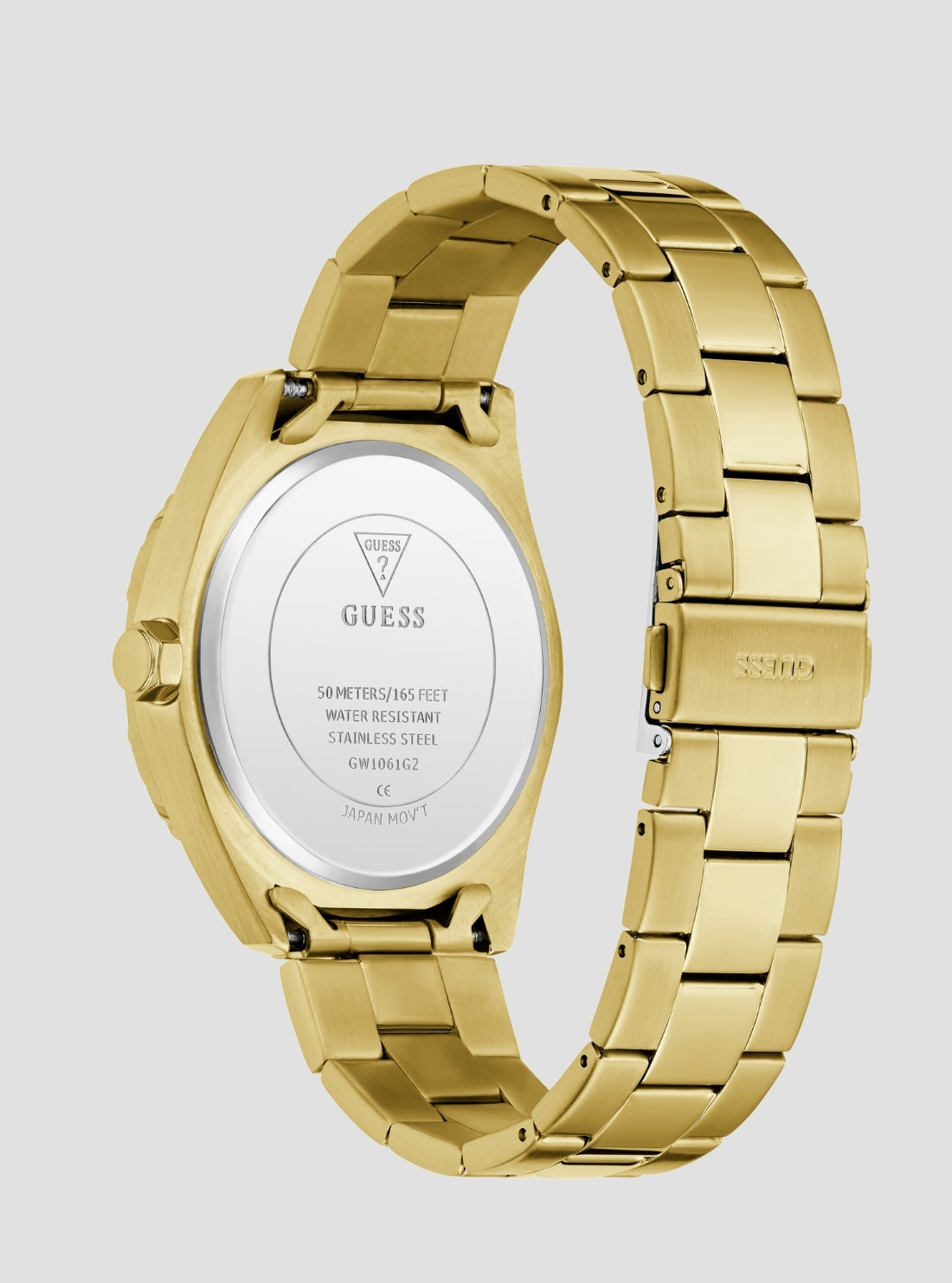 GUESS Accessories Gold Velocity Blue Dial Watch GW1061G2 Back View