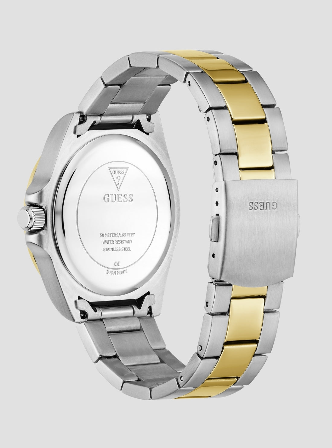GUESS Accessories Silver Gold Neo Black Dial Watch GW1064G4 Back View